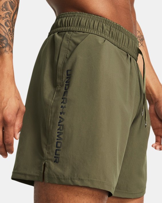 Men's UA Tech™ Woven Wordmark Shorts in Green image number 3